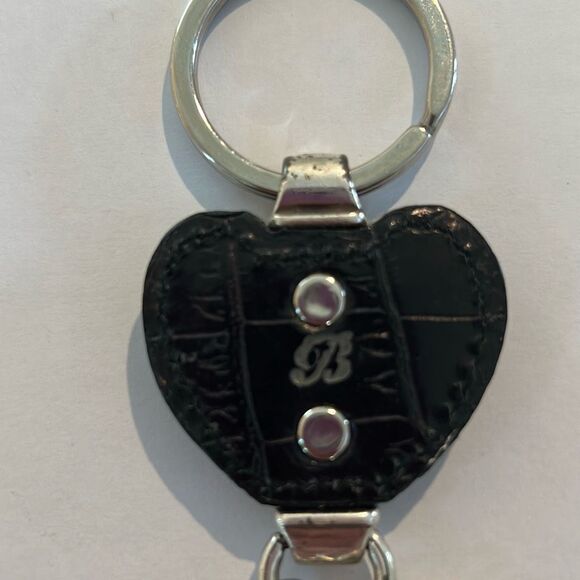 BRIGHTON Leather Heart  Keychain W/Charms - Picture 3 of 3